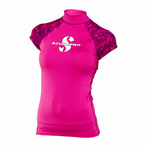 Női lycra póló Scubapro RASHGUARD FLAMINGO UPF50, rövid ujjú