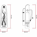 Hátizsák szabadúszó uszonyhoz Cressi PIOVRA XL 112 x 30 x 30 cm