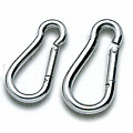 Karabiner DS rozsdamentes acél 7 cm ovális