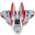 Felfújható nyugágy Bestway 41443 GALAXY GLIDER Fighter 136 x 135 cm szürke